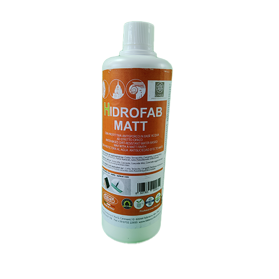HIDROFAB MATT, vlek en vuilafstotende wax met matte afwerking voor natuursteen, cotto en beton, op waterbasis