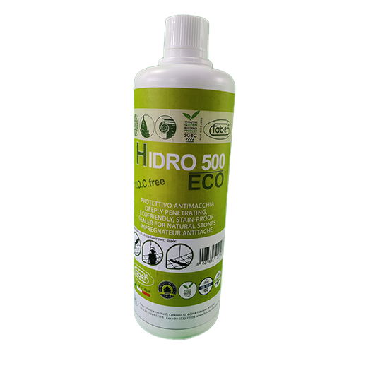 HIDRO 500 ECO, hoogwaardige vlekbestendige behandeling met natuurlijk uitzicht voor natuursteen en cotto, op waterbasis