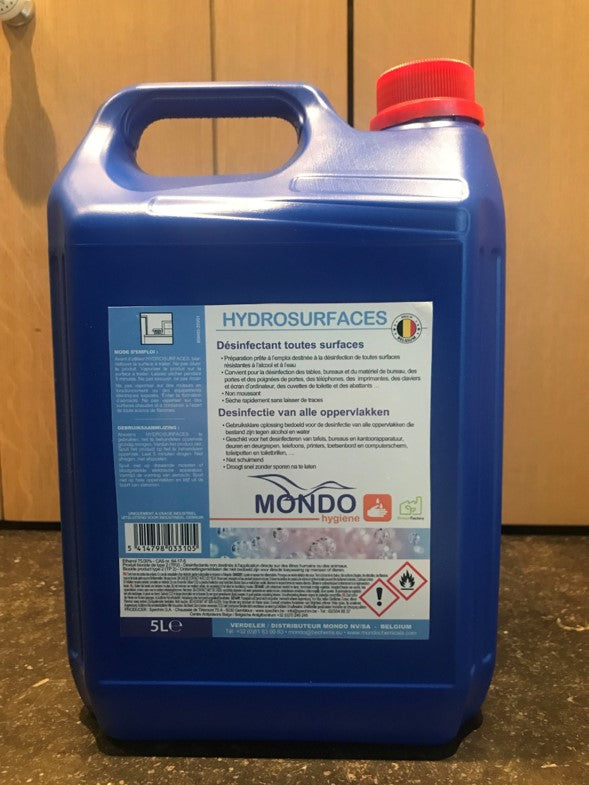 Hydrosurface - ontsmettingsmiddel voor oppervlakken - jerrycan navulling - 5 liter